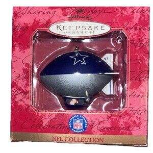 Vtg Hallmark 1997 Dallas Cowboys Blimp Ornament NFL Keepsake Collection NIB